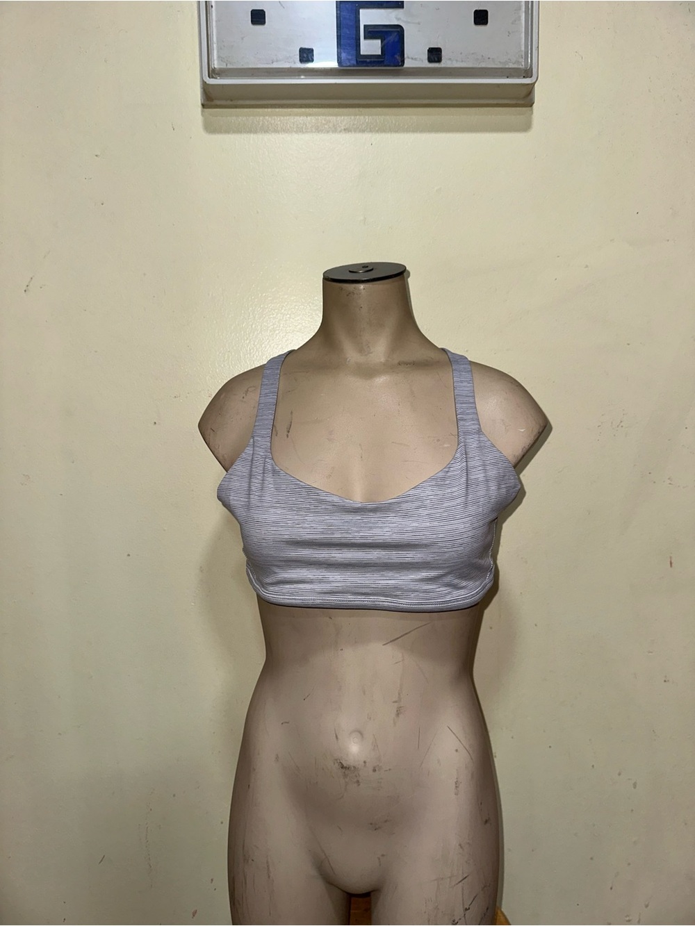 Woman’s Lululemon athletic sports bra striped